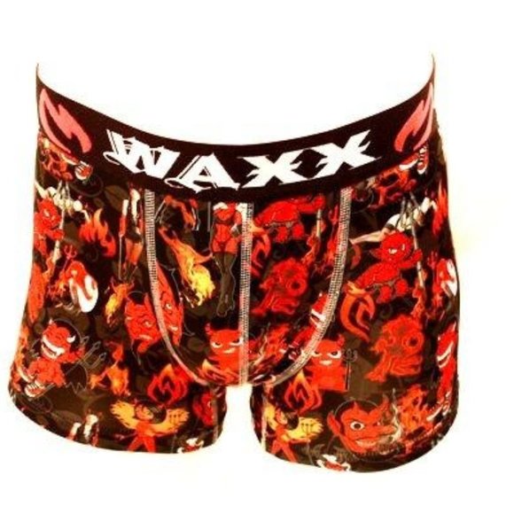 WAXX Mans Underwear Inferno Red Boxer Short Microsoft Fabric Size XS S - Picture 1 of 3